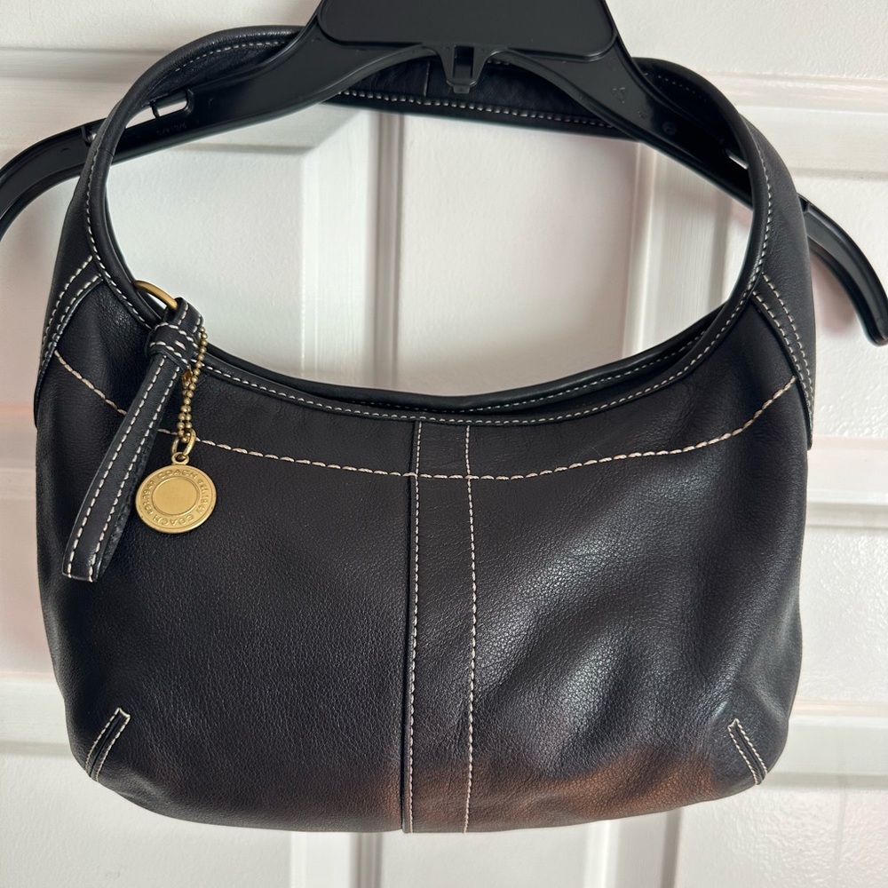 Coach Vintage Leather Ergo 10739 Shoulder Bag In Black Y2K